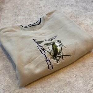 Men’s embroidered fishing sweatshirt